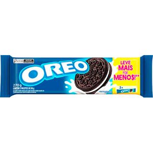 Biscoito Recheado Oreo Embalagem Econômica Original Pacote com 270g