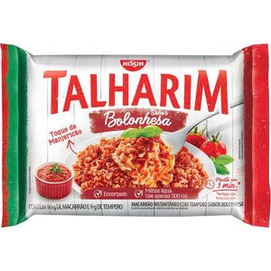 Macarrão Instantâneo Talharim Nissin Bolonhesa Pacote com 99g