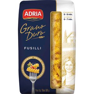 Macarrão Adria Grano Duro Fusilli Pacote com 500g