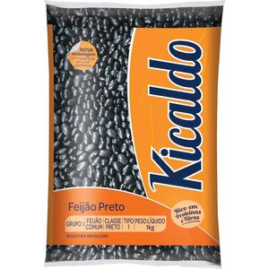 Feijão Preto Kicaldo Tipo 1 Pacote com 1kg