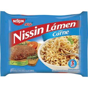 Macarrão Instantâneo Nissin Lámen Carne Pacote com 85g