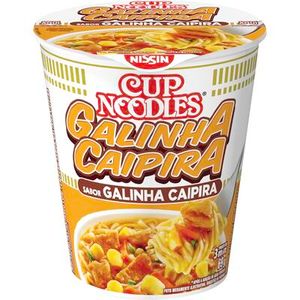 Macarrão Instantâneo Nissin Cup Noodles Galinha caipira Copo com 69g