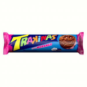 Biscoito Recheado Trakinas Morango Pacote com 126g