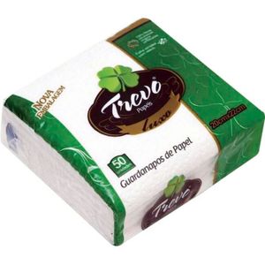 Guardanapo de Papel Trevo Luxo 20x21cm Pacote com 50 unidades