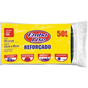 Saco de Lixo Embalixo Reforçado 50L Rolo com 50 unidades