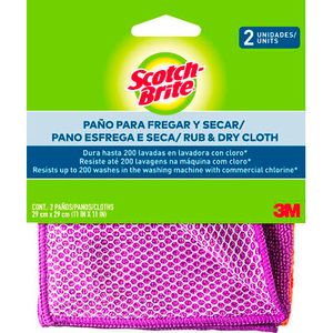 Pano Esfrega e Seca Scotch-Brite Conjunto com 2 unidades