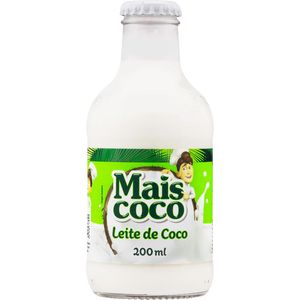 Leite de Coco Mais Coco Vidro com 200ml