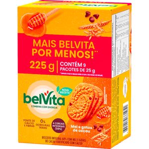 Biscoito Belvita Mel e Cacau Caixeta com 225g