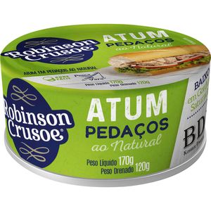 Atum em Pedaços Robinson Crusoe Natural Lata com 120g