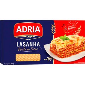 Massa para Lasanha Adria Sêmola Caixeta com 500g