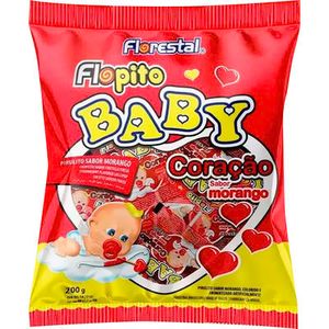 Pirulito Florestal Baby coração Pacote com 200g