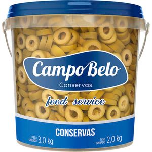 Azeitona Verde Campo Belo Fatiada Balde com 2kg