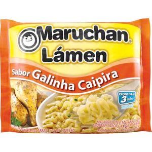 Macarrão Instantâneo Maruchan Lámen Galinha caipira Pacote com 85g