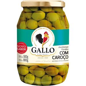 Azeitona Verde Gallo Com Caroço Vidro com 500g