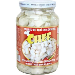 Palmito de Açaí Chef Picado Vidro com 270g