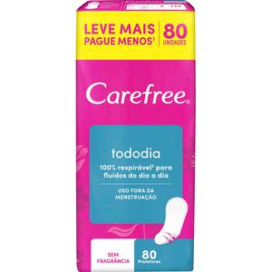 Protetor Diário Carefree Todo dia Pacote com 80 unidades