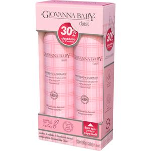Kit Desodorante Aerossol Giovanna Baby Rosa - 150ml Caixeta com 2 unidades