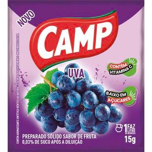 Refresco em Pó Camp Uva Envelope com 15g