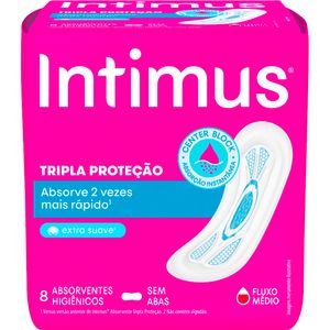 Absorvente em Gel Intimus Suave sem abas Pacote com 8 unidades